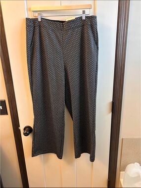 Max Studio Black Geometric Wide-Leg Pants